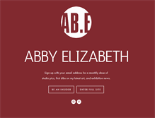 Tablet Screenshot of abbyelizabeth.com